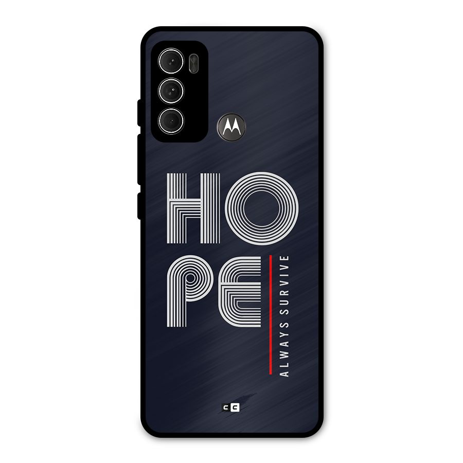 Hope Survives Metal Back Case for Moto G60