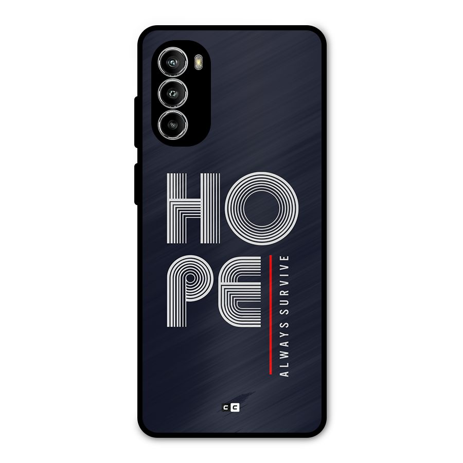 Hope Survives Metal Back Case for Moto G82