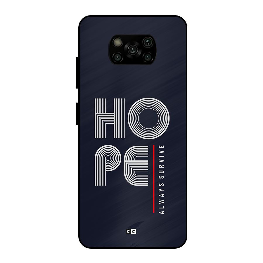 Hope Survives Metal Back Case for Poco X3