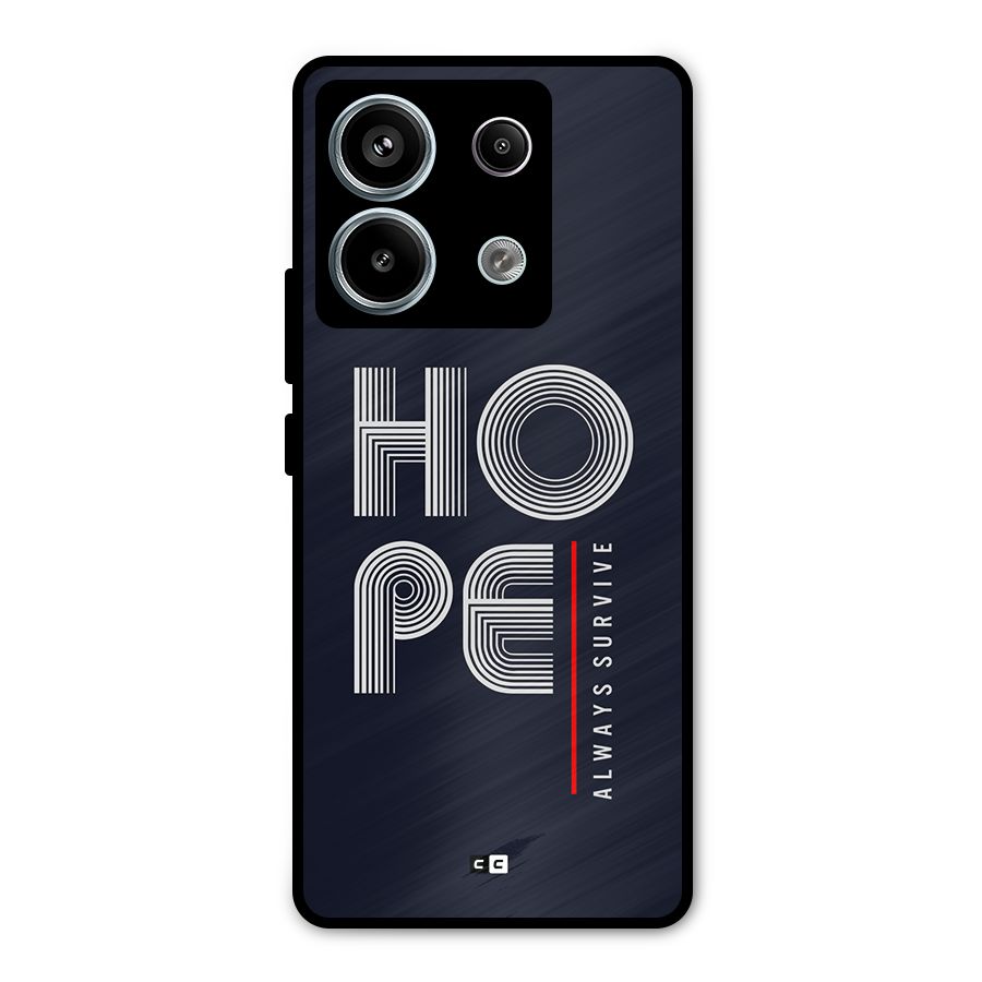 Hope Survives Metal Back Case for Redmi Note 13 Pro 5G