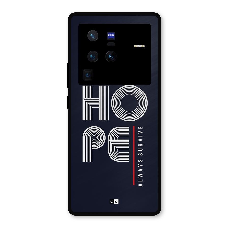 Hope Survives Metal Back Case for Vivo X80 Pro
