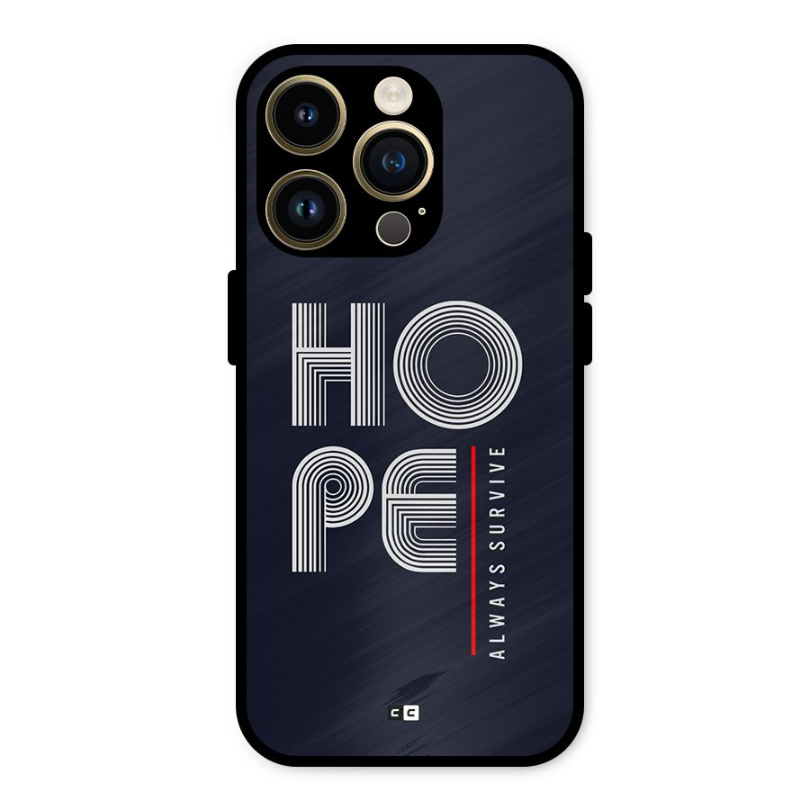 Hope Survives Metal Back Case for iPhone 14 Pro