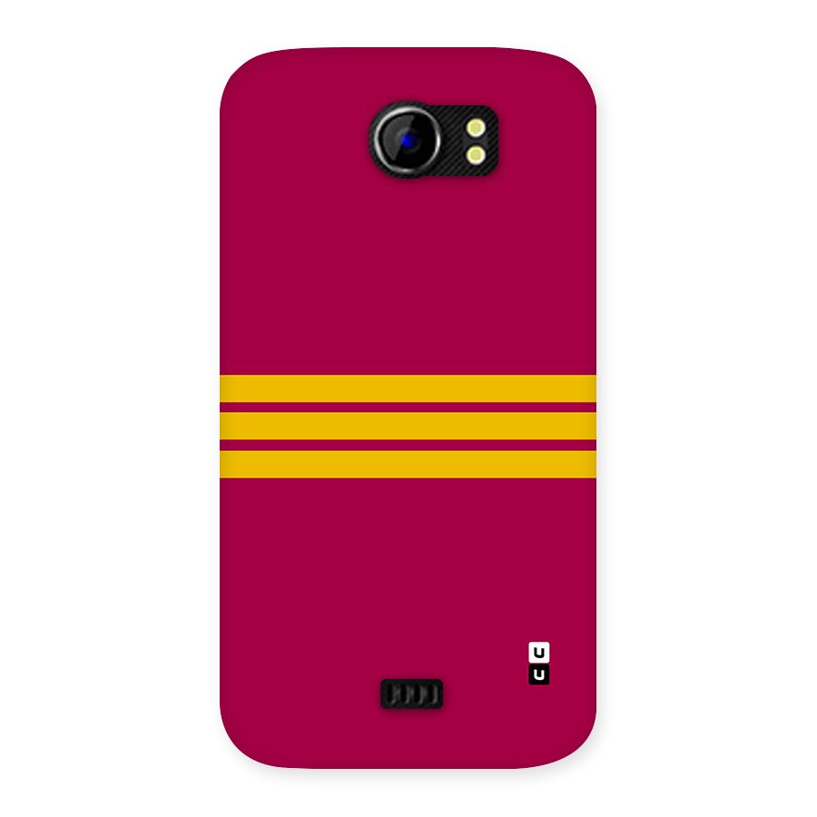 Horizontal Sports Stripes Back Case for Canvas 2 A110