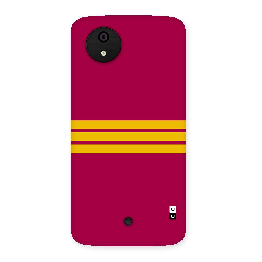 Horizontal Sports Stripes Back Case for Canvas A1  AQ4501