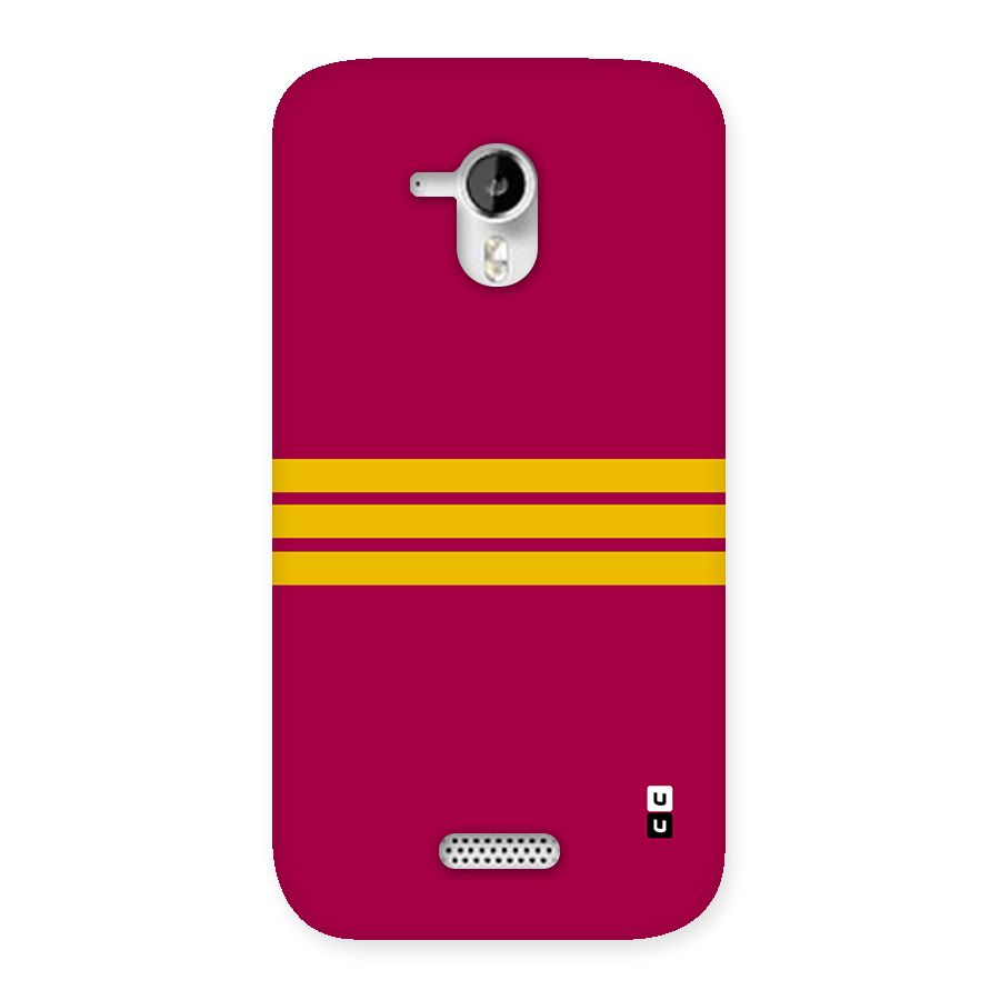 Horizontal Sports Stripes Back Case for Canvas HD A116