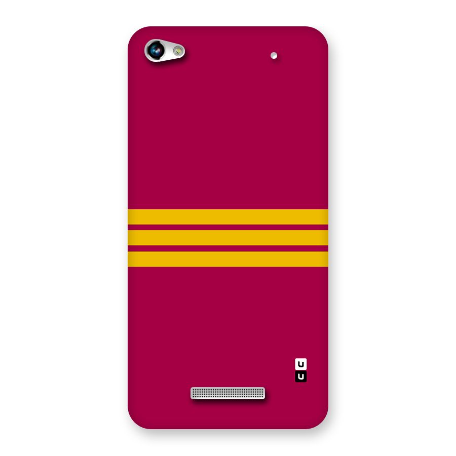 Horizontal Sports Stripes Back Case for Canvas Hue 2 A316