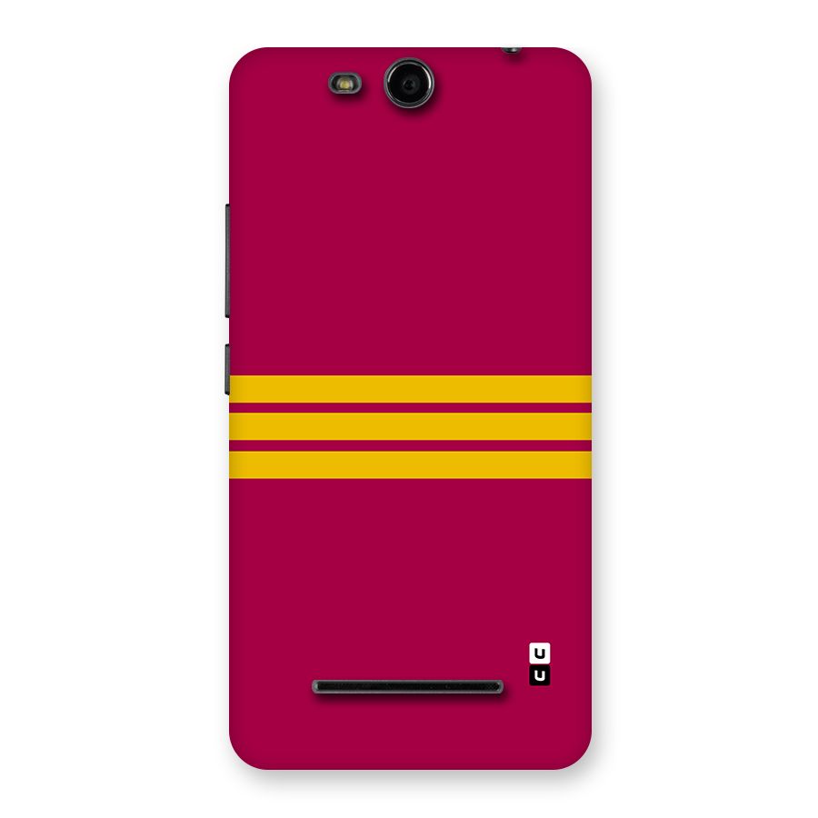 Horizontal Sports Stripes Back Case for Canvas Juice 3 Q392