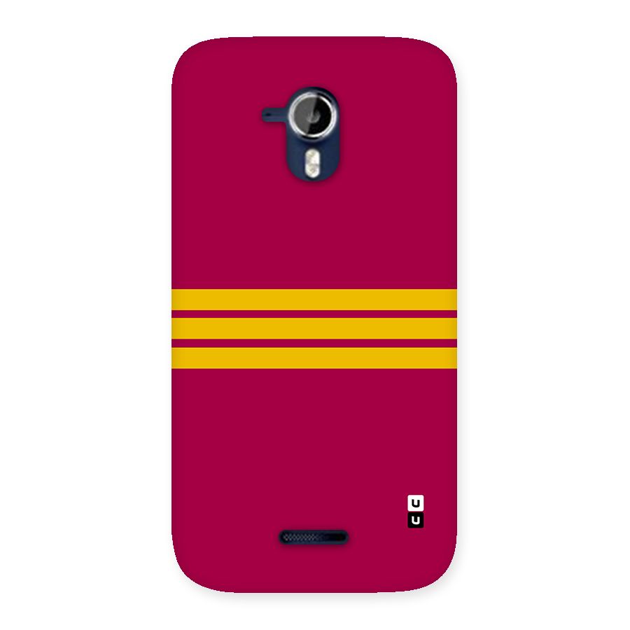 Horizontal Sports Stripes Back Case for Canvas Magnus A117