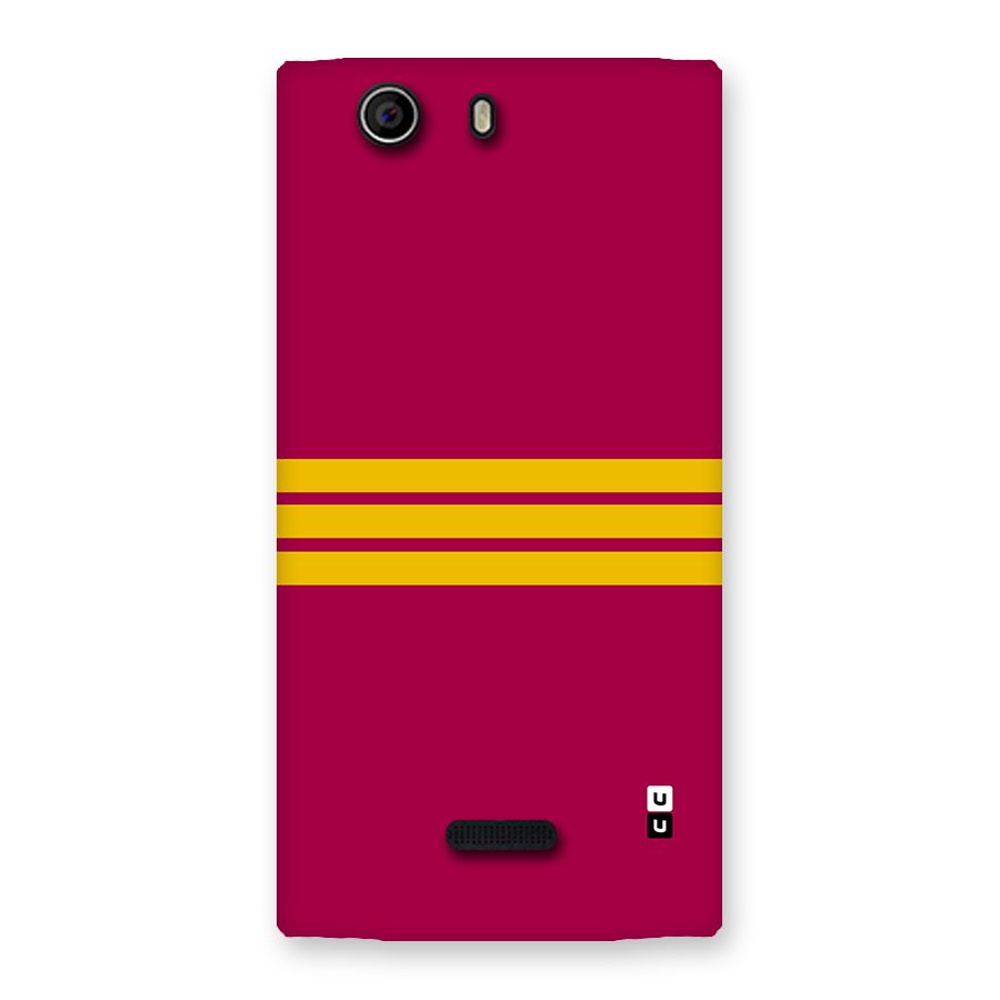 Horizontal Sports Stripes Back Case for Canvas Nitro 2 E311