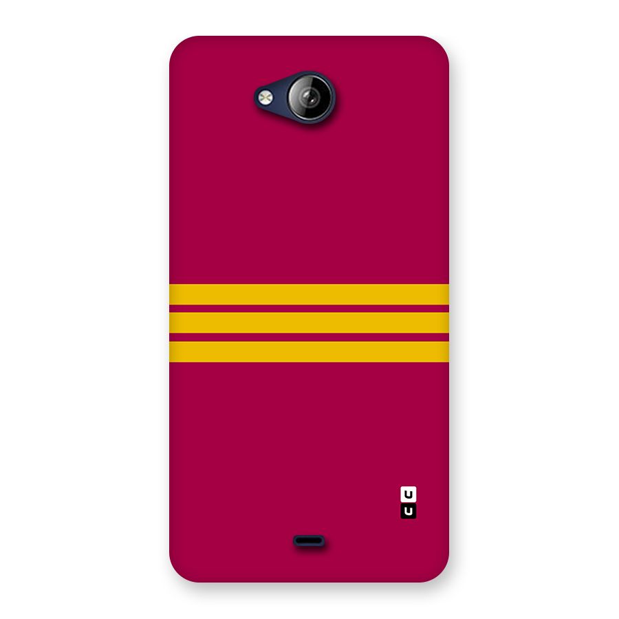 Horizontal Sports Stripes Back Case for Canvas Play Q355