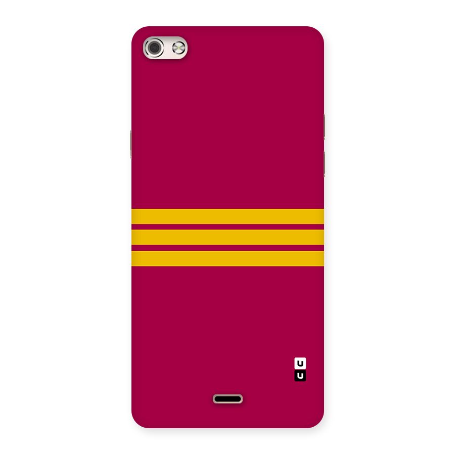 Horizontal Sports Stripes Back Case for Canvas Silver 5