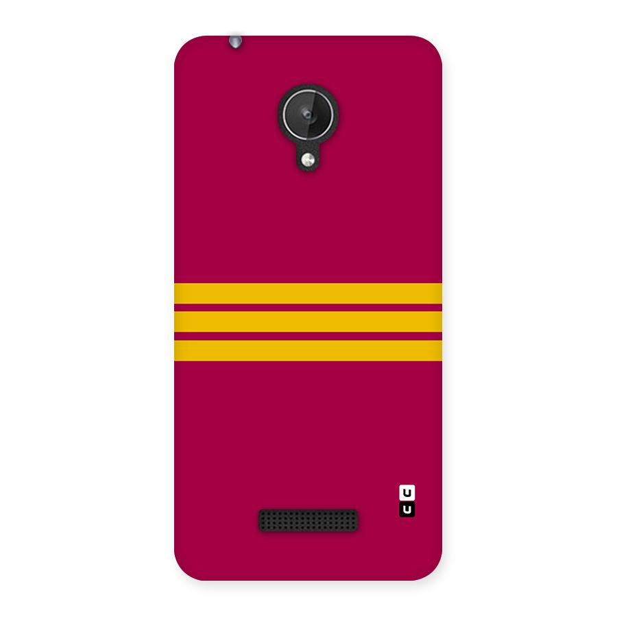 Horizontal Sports Stripes Back Case for Canvas Spark Q380
