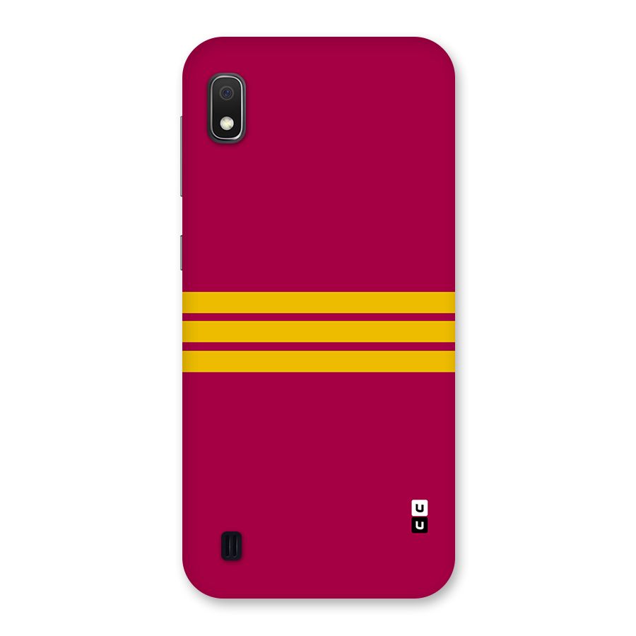 Horizontal Sports Stripes Back Case for Galaxy A10