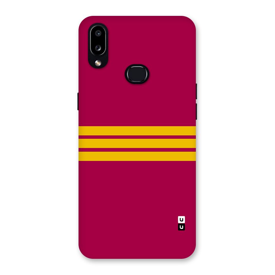 Horizontal Sports Stripes Back Case for Galaxy A10s