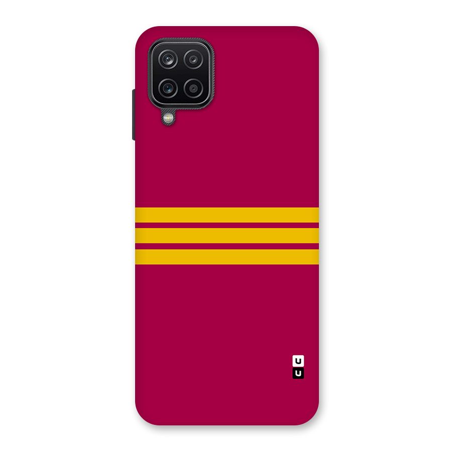 Horizontal Sports Stripes Back Case for Galaxy A12