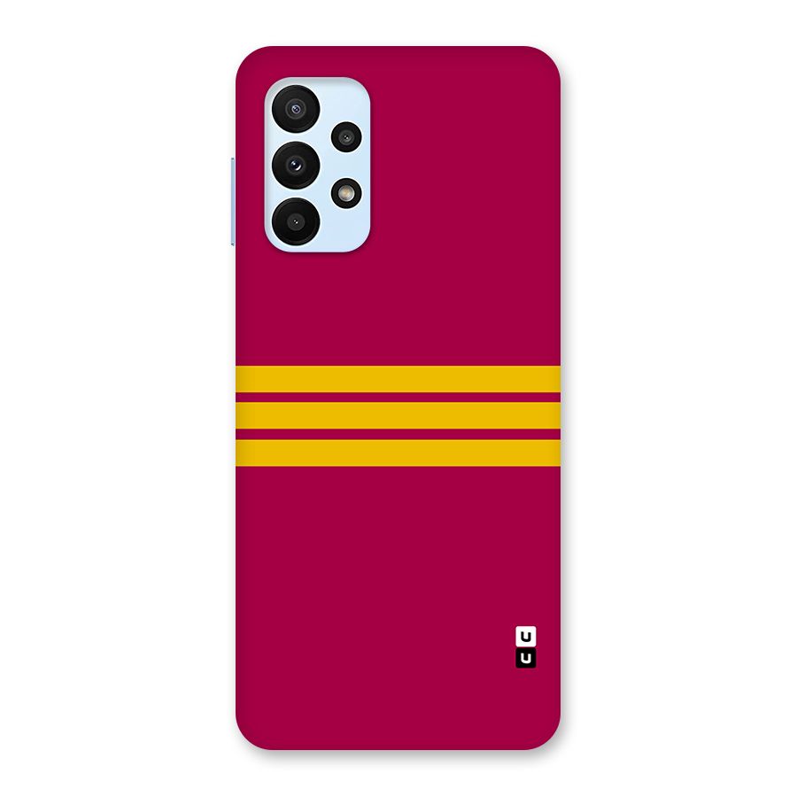 Horizontal Sports Stripes Back Case for Galaxy A23