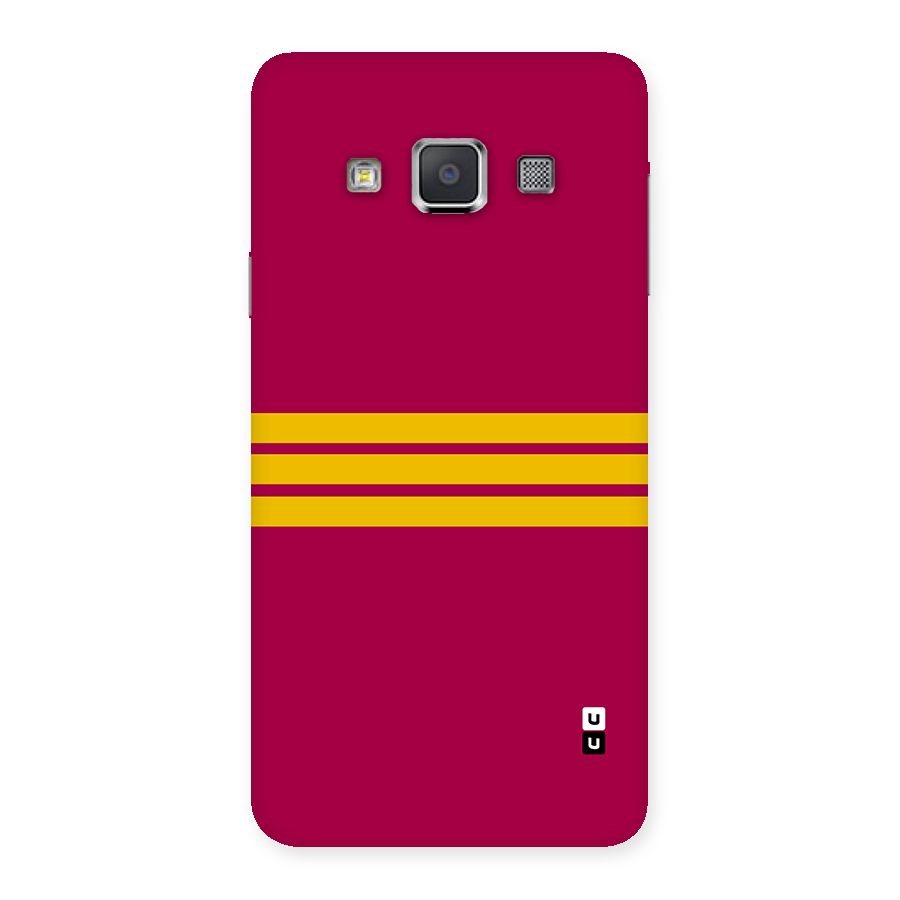 Horizontal Sports Stripes Back Case for Galaxy A3
