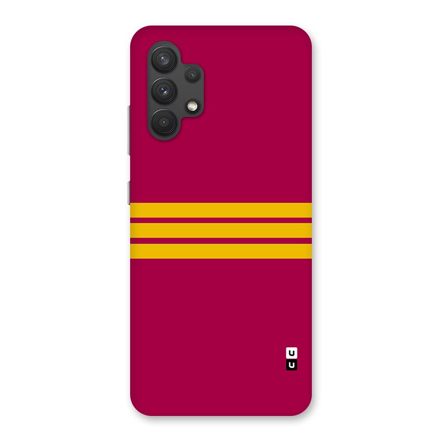 Horizontal Sports Stripes Back Case for Galaxy A32
