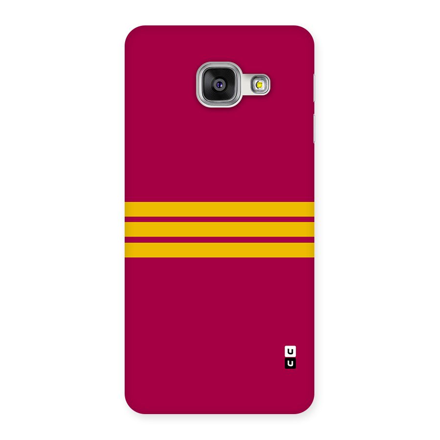 Horizontal Sports Stripes Back Case for Galaxy A3 (2016)