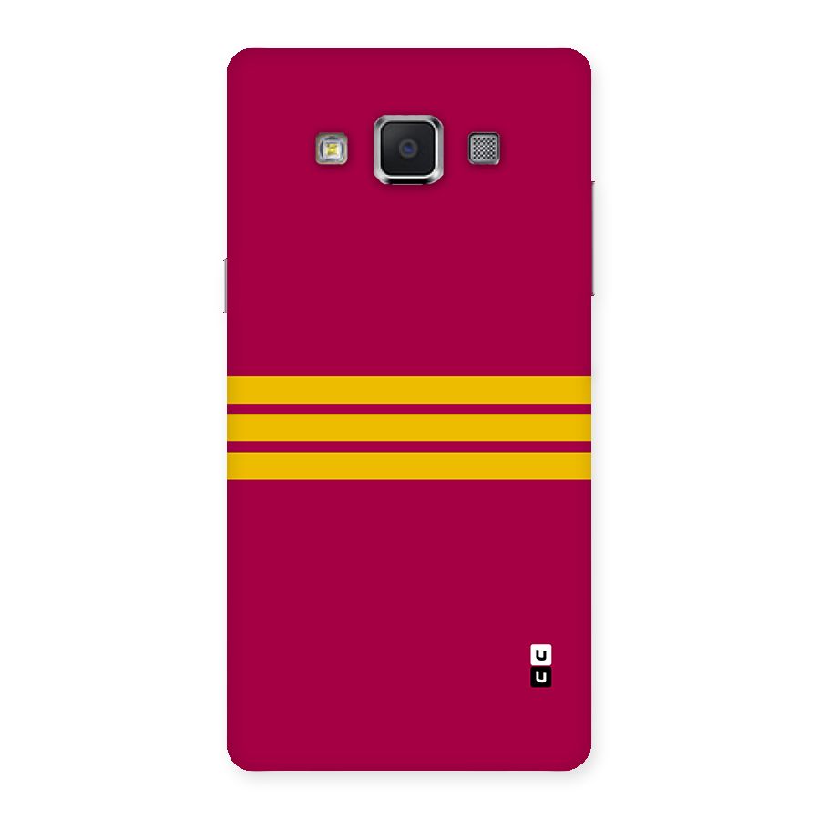 Horizontal Sports Stripes Back Case for Galaxy A5