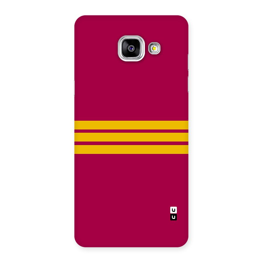 Horizontal Sports Stripes Back Case for Galaxy A5 (2016)