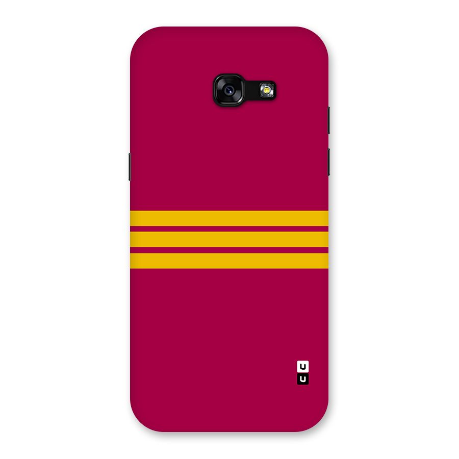Horizontal Sports Stripes Back Case for Galaxy A5 2017