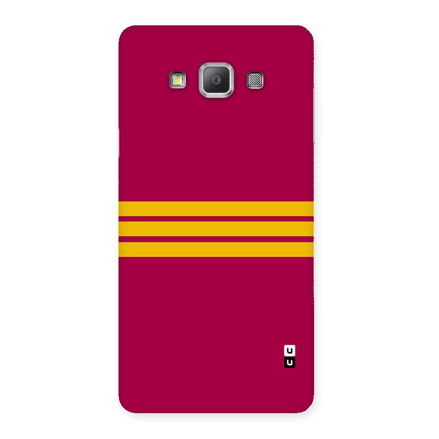 Horizontal Sports Stripes Back Case for Galaxy A7