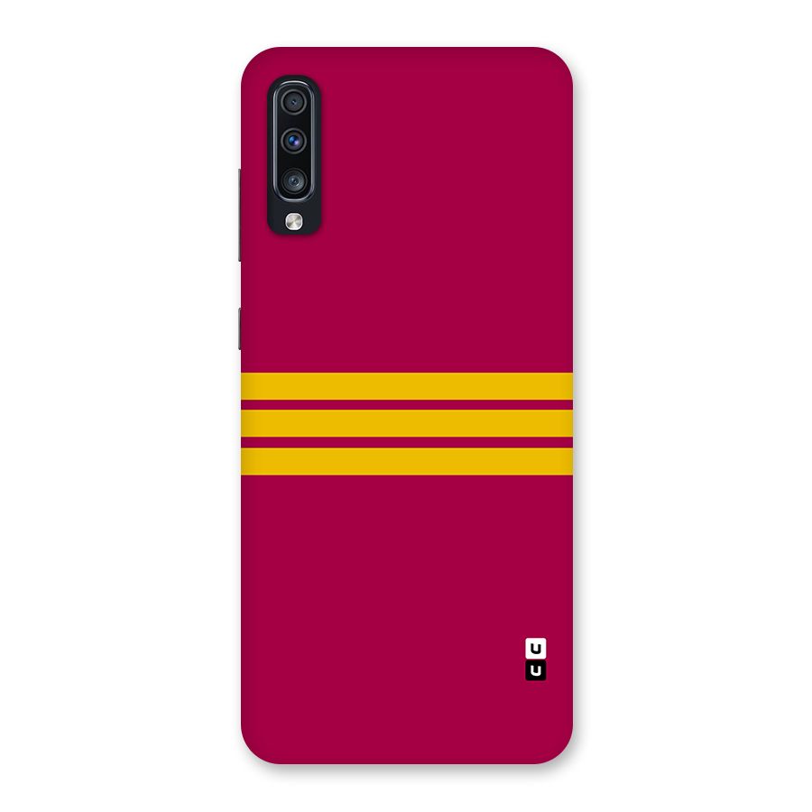 Horizontal Sports Stripes Back Case for Galaxy A70