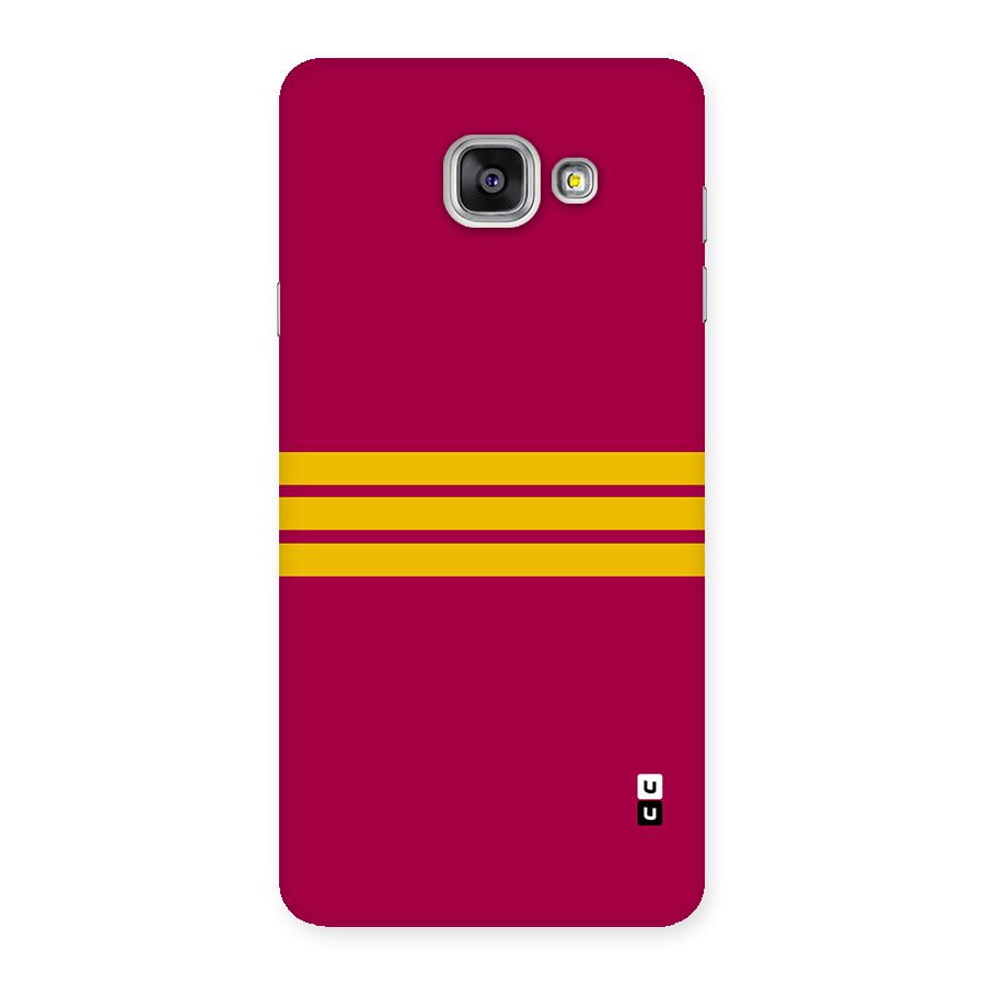 Horizontal Sports Stripes Back Case for Galaxy A7 (2016)