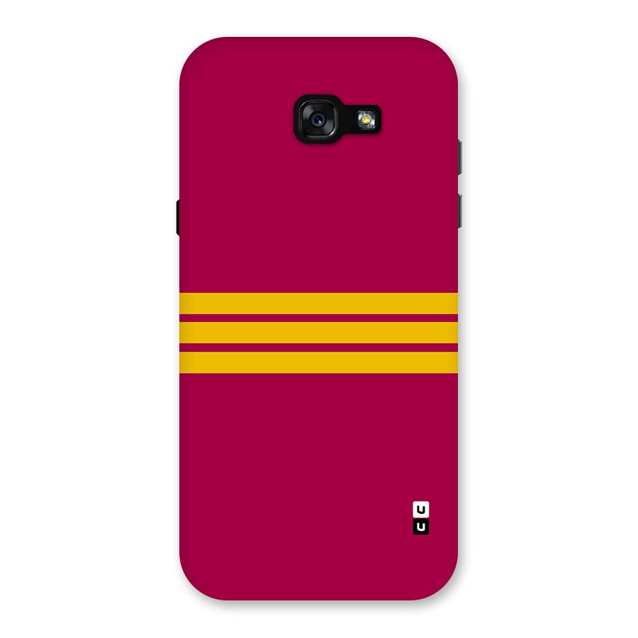 Horizontal Sports Stripes Back Case for Galaxy A7 (2017)