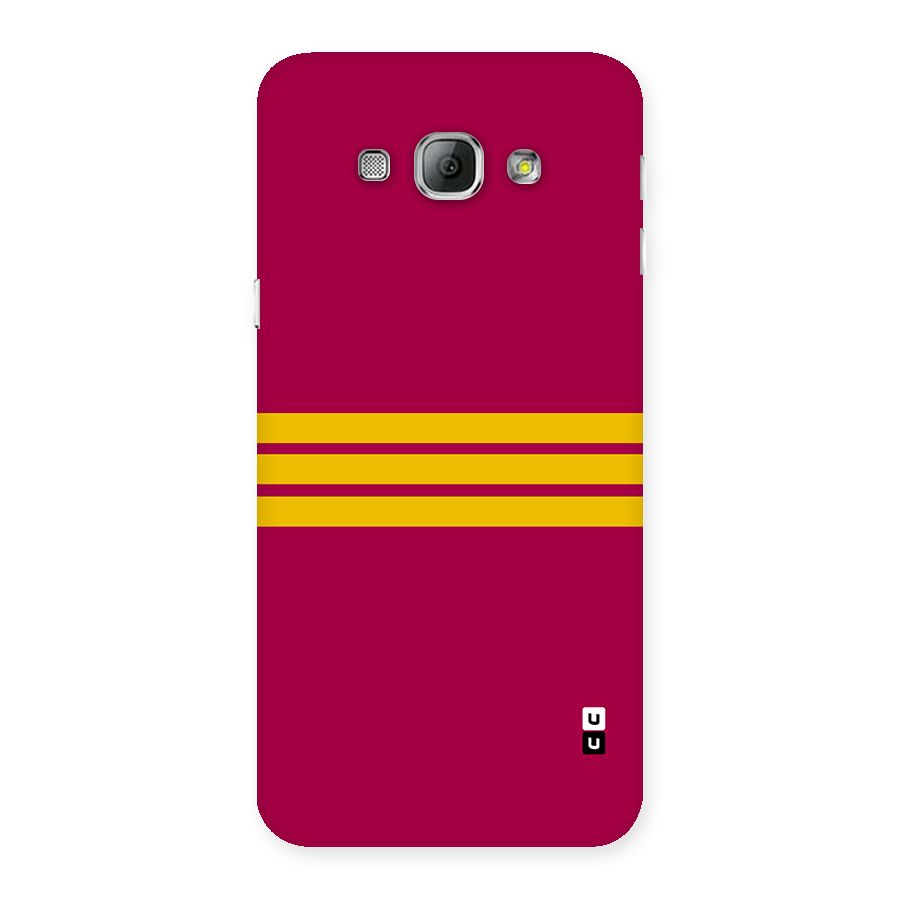 Horizontal Sports Stripes Back Case for Galaxy A8
