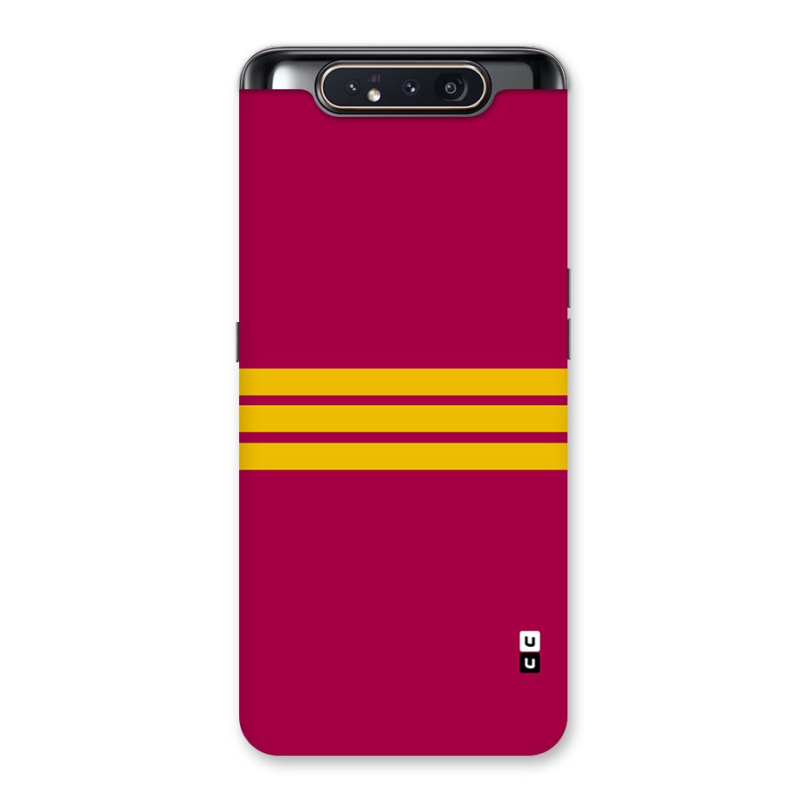 Horizontal Sports Stripes Back Case for Galaxy A80
