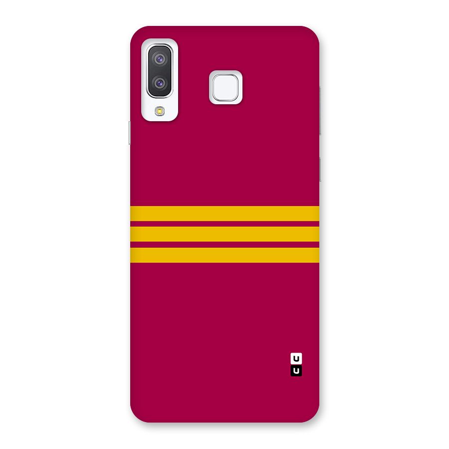Horizontal Sports Stripes Back Case for Galaxy A8 Star