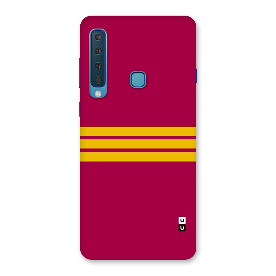Horizontal Sports Stripes Back Case for Galaxy A9 (2018)