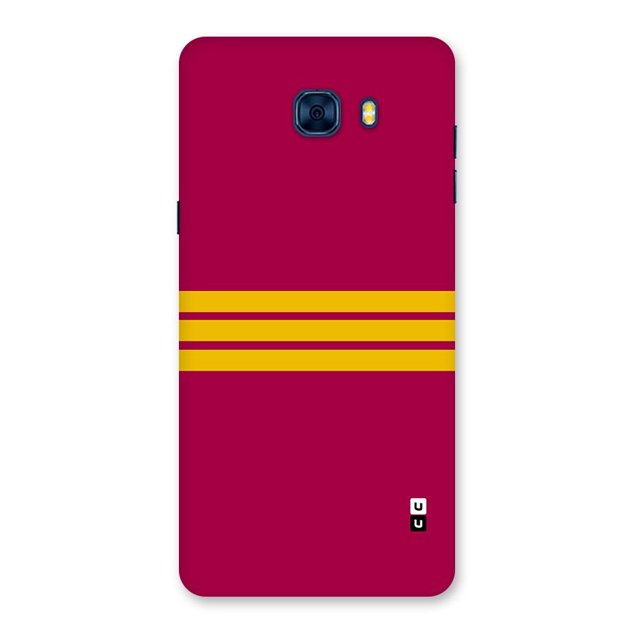 Horizontal Sports Stripes Back Case for Galaxy C7 Pro