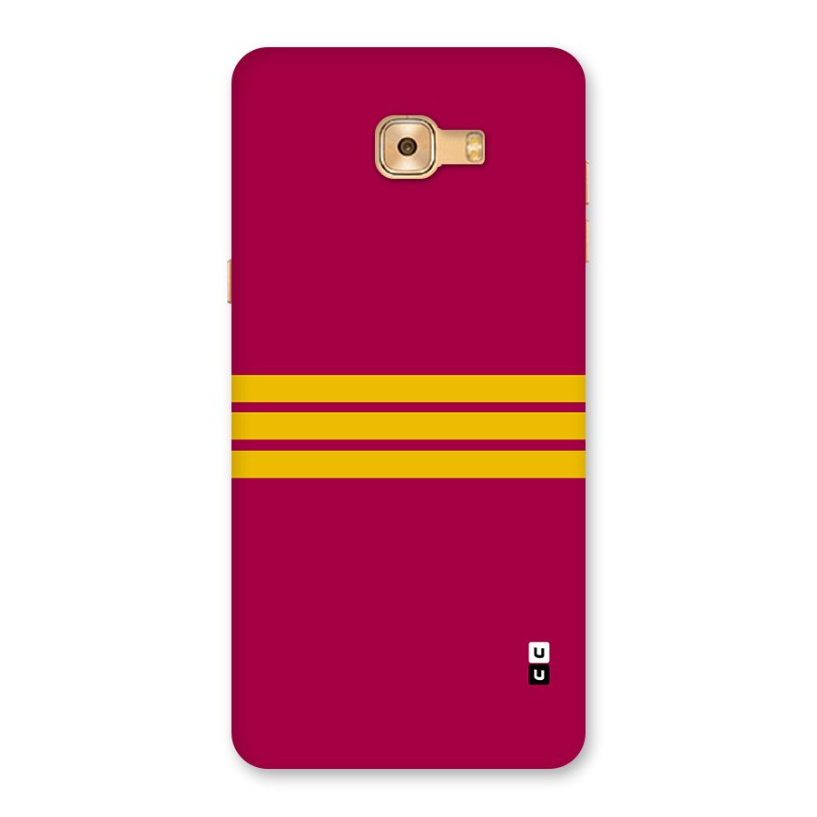 Horizontal Sports Stripes Back Case for Galaxy C9 Pro