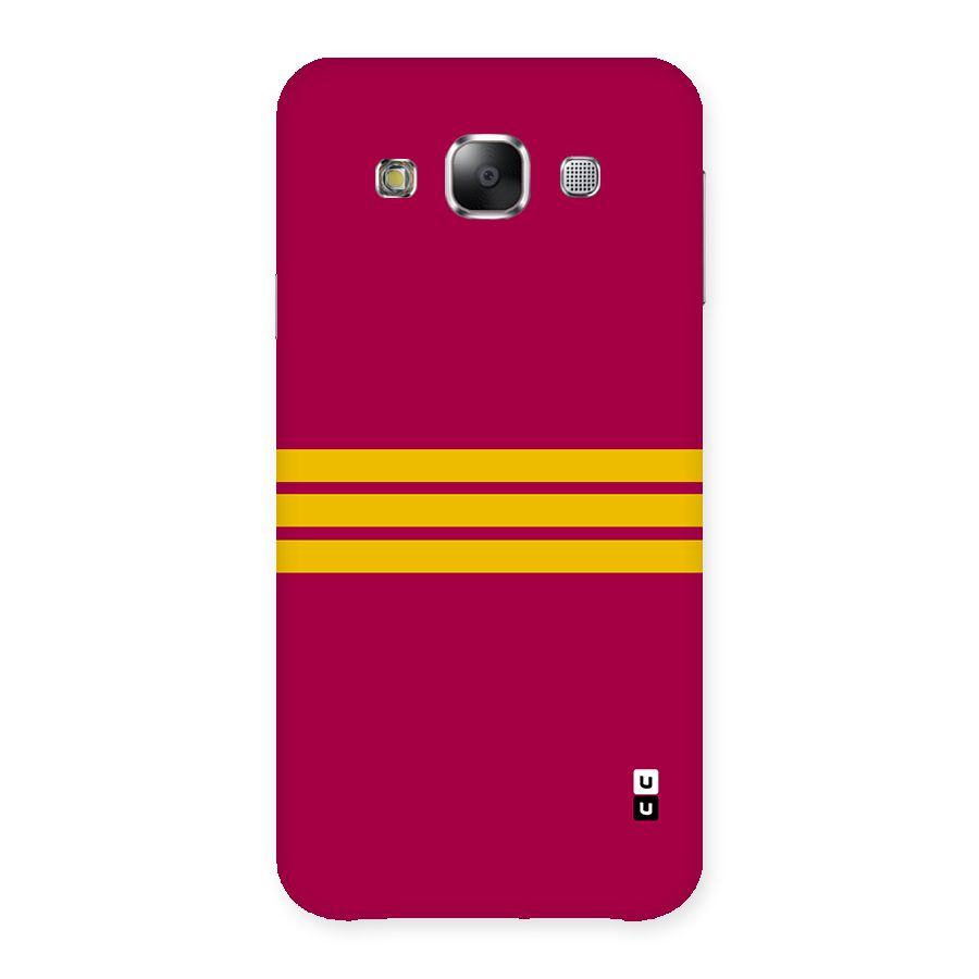 Horizontal Sports Stripes Back Case for Galaxy E5