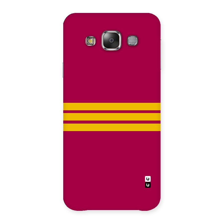 Horizontal Sports Stripes Back Case for Galaxy E7