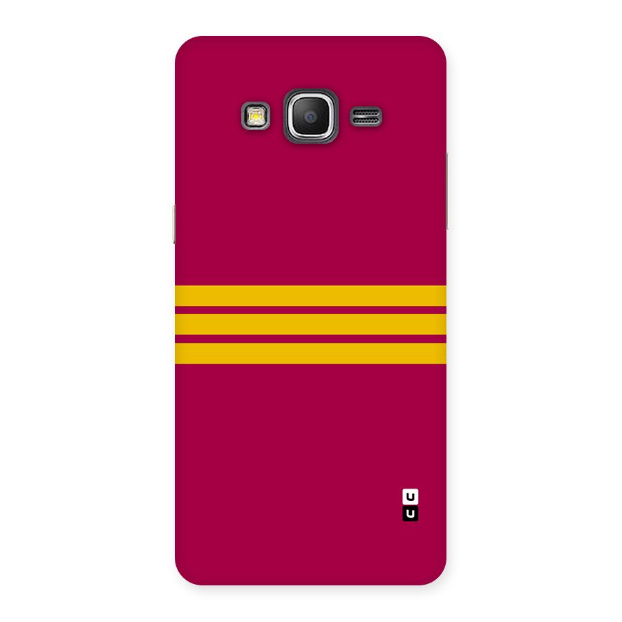 Horizontal Sports Stripes Back Case for Galaxy Grand Prime