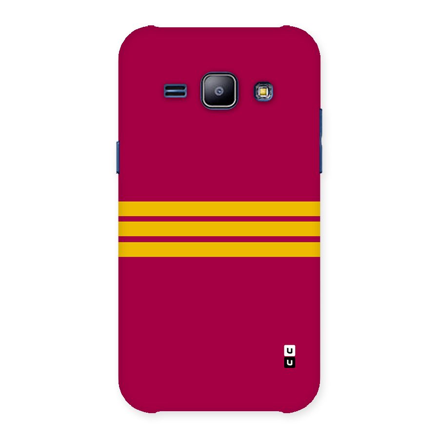 Horizontal Sports Stripes Back Case for Galaxy J1