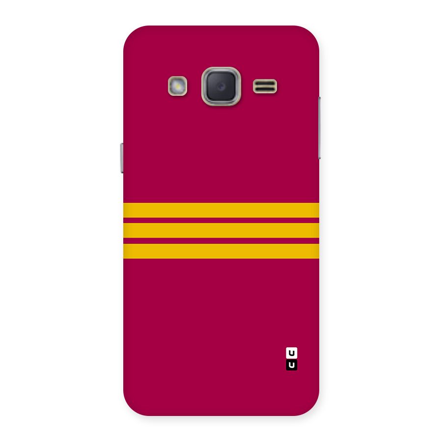 Horizontal Sports Stripes Back Case for Galaxy J2