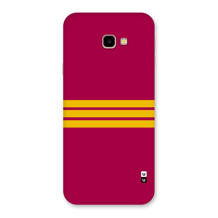 Horizontal Sports Stripes Back Case for Galaxy J4 Plus