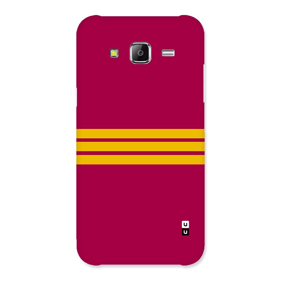 Horizontal Sports Stripes Back Case for Galaxy J5