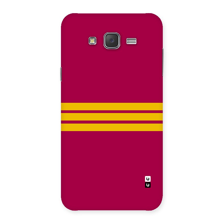 Horizontal Sports Stripes Back Case for Galaxy J7