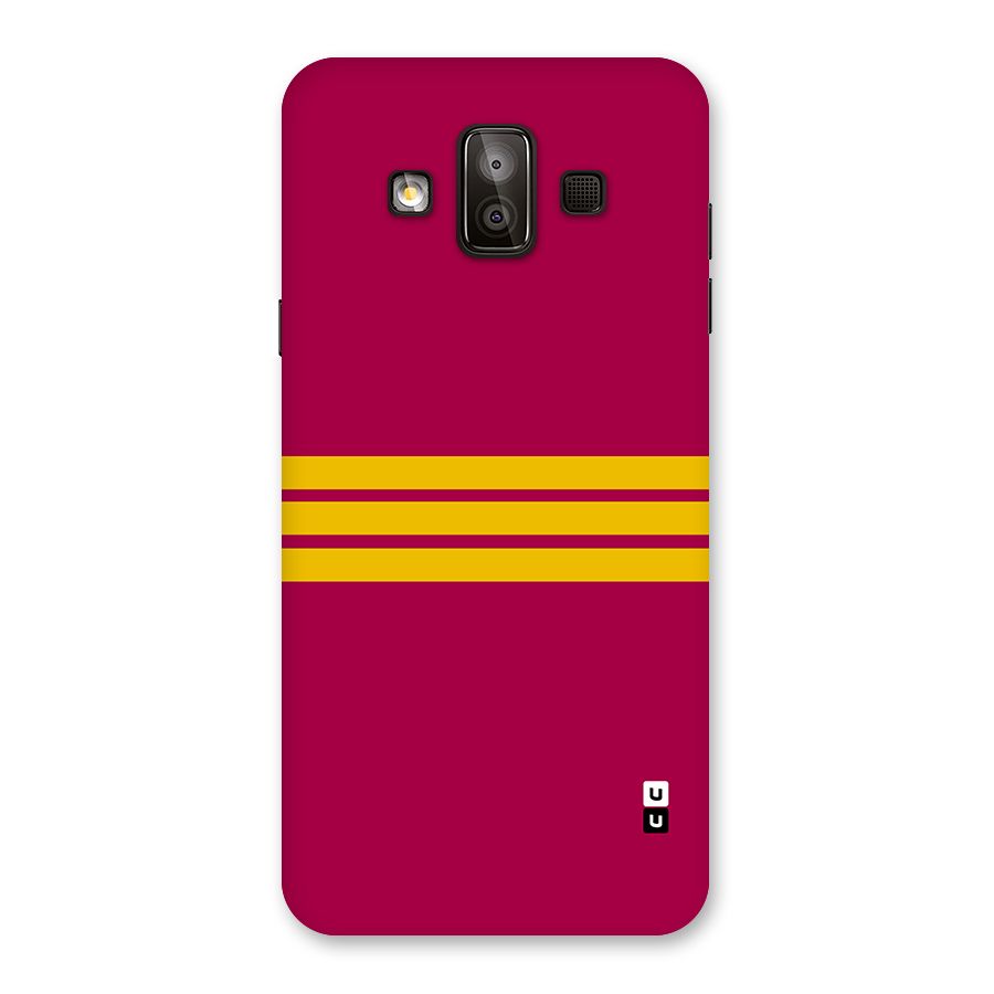 Horizontal Sports Stripes Back Case for Galaxy J7 Duo