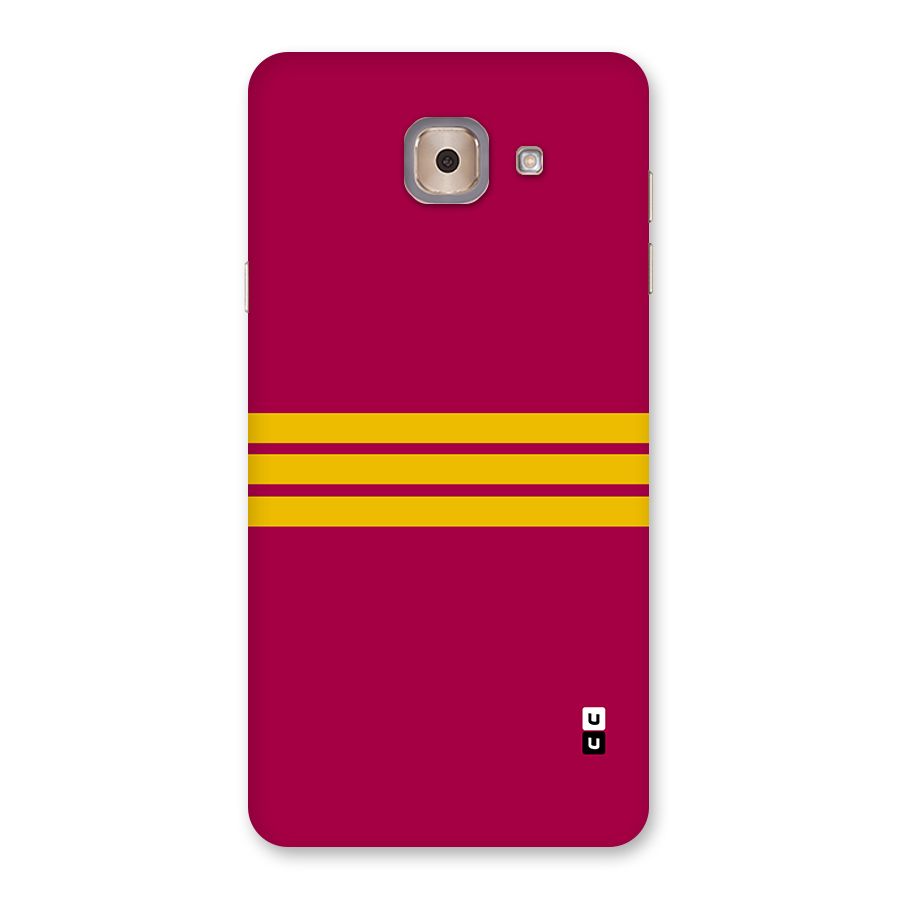 Horizontal Sports Stripes Back Case for Galaxy J7 Max