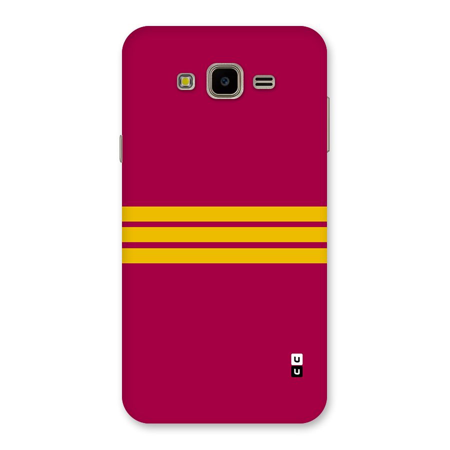 Horizontal Sports Stripes Back Case for Galaxy J7 Nxt