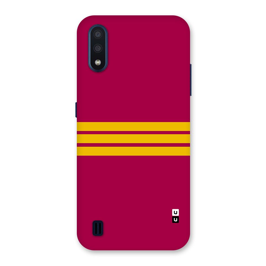 Horizontal Sports Stripes Back Case for Galaxy M01