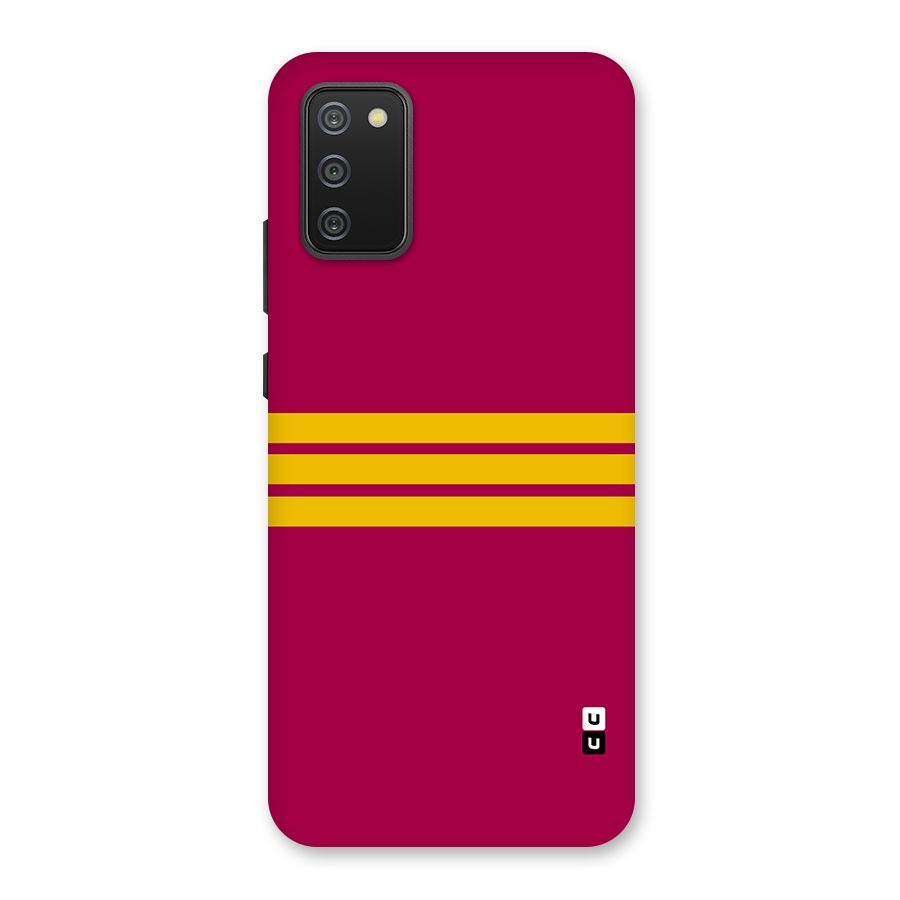 Horizontal Sports Stripes Back Case for Galaxy M02s