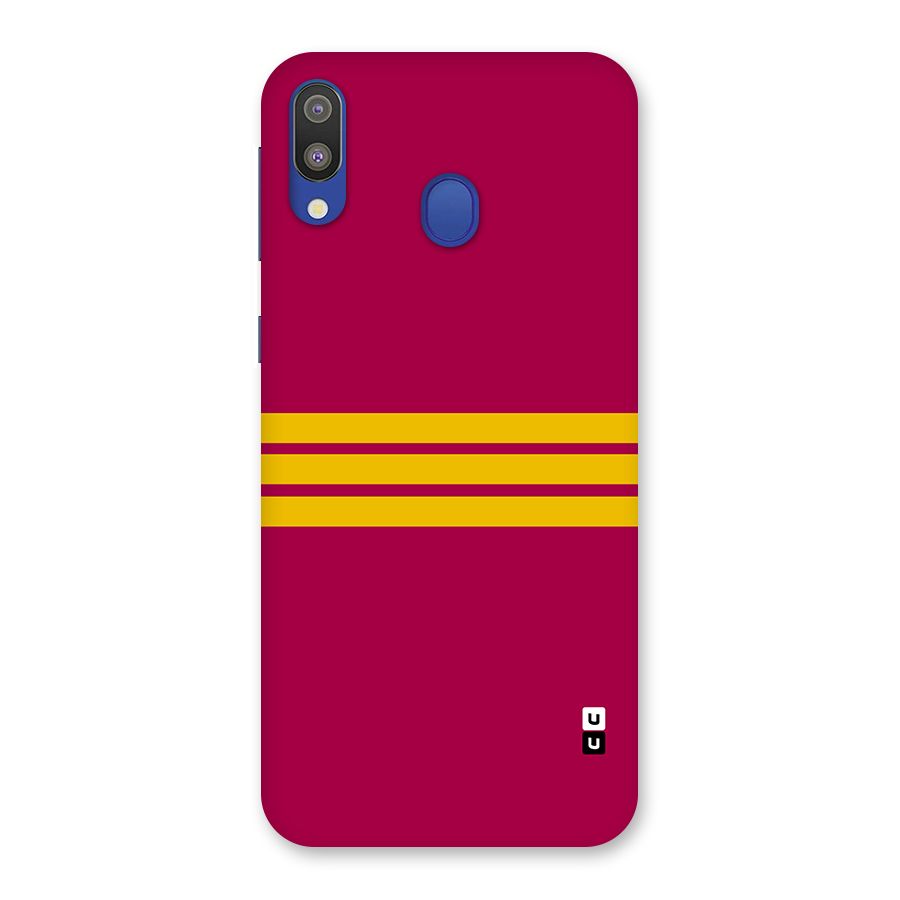 Horizontal Sports Stripes Back Case for Galaxy M20